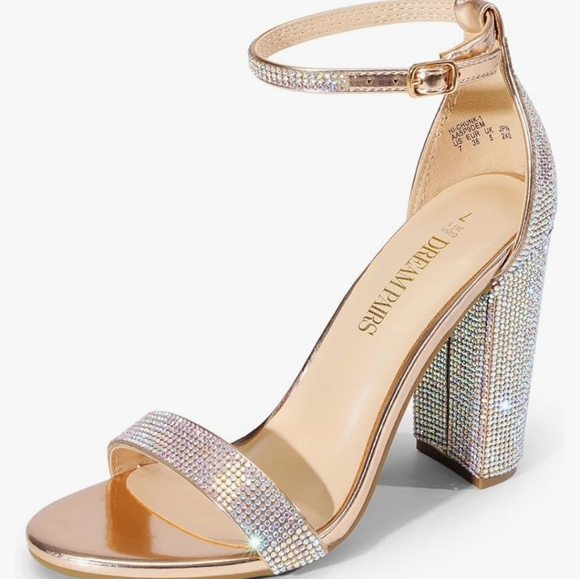 DREAM PAIRS Women's Hi-Chunk High Heel Pumps - Picture 3 of 5